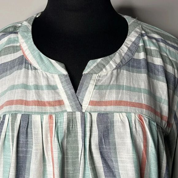 Knox Rose Women Multicolor Stripe Blouse Size XL - Picture 4 of 7